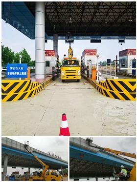 保障夜间通行安全�Q�助力站区维修收费大���照明灯